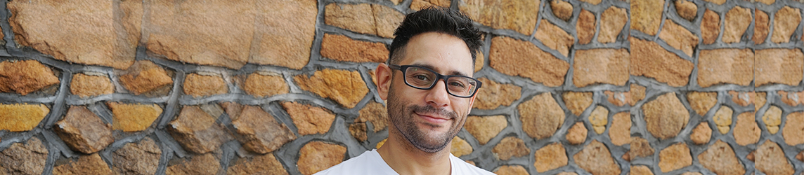 Man wearing a contemporary hair system